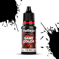 Краска для миниатюр Vallejo Game Color - Black (72051) 17 мл